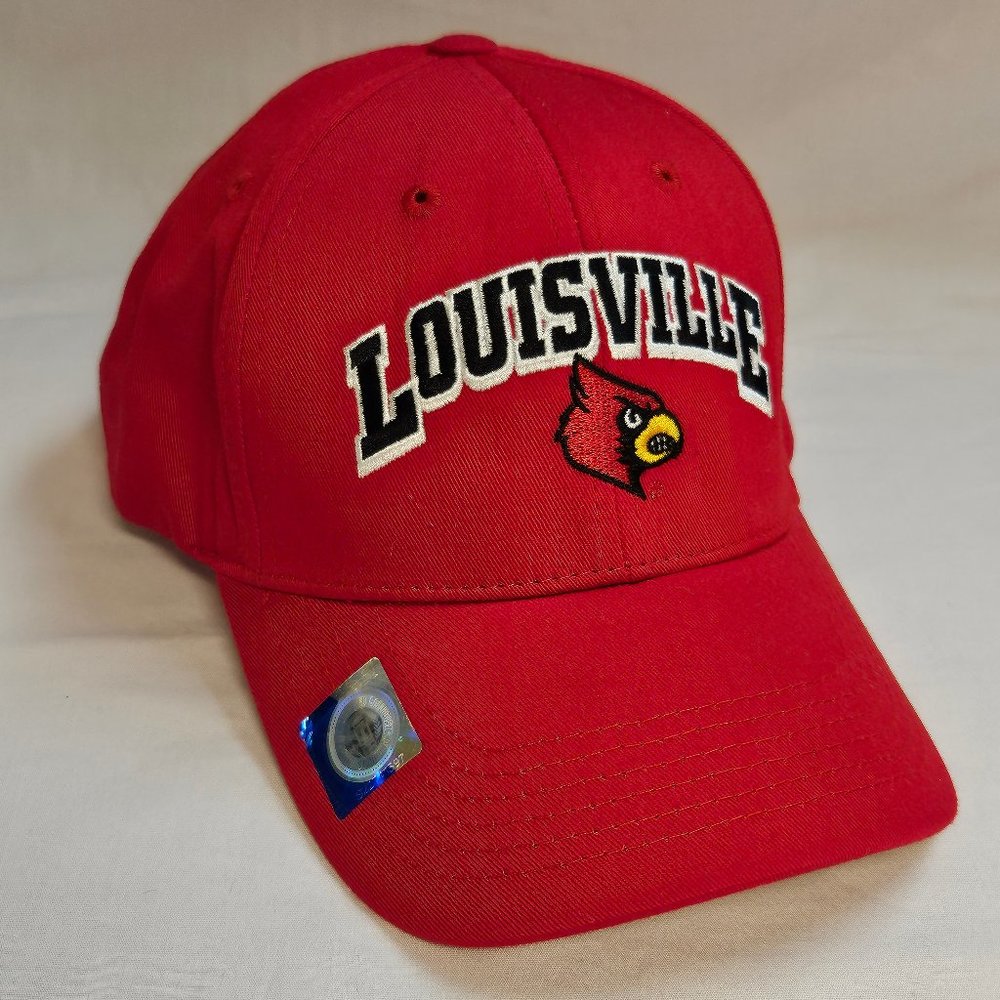 UNIVERSITY OF LOUISVILLE CARDINALS NCAA Collegiate Red Cap Hat Adjustable
